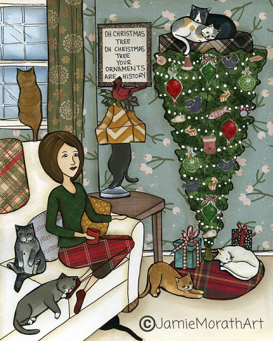 Oh Christmas Tree Cat