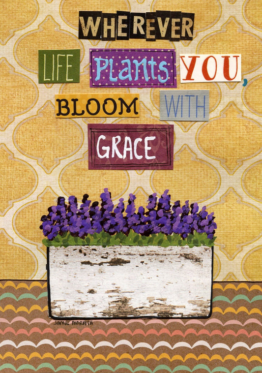 Bloom With Grace, lavender art print