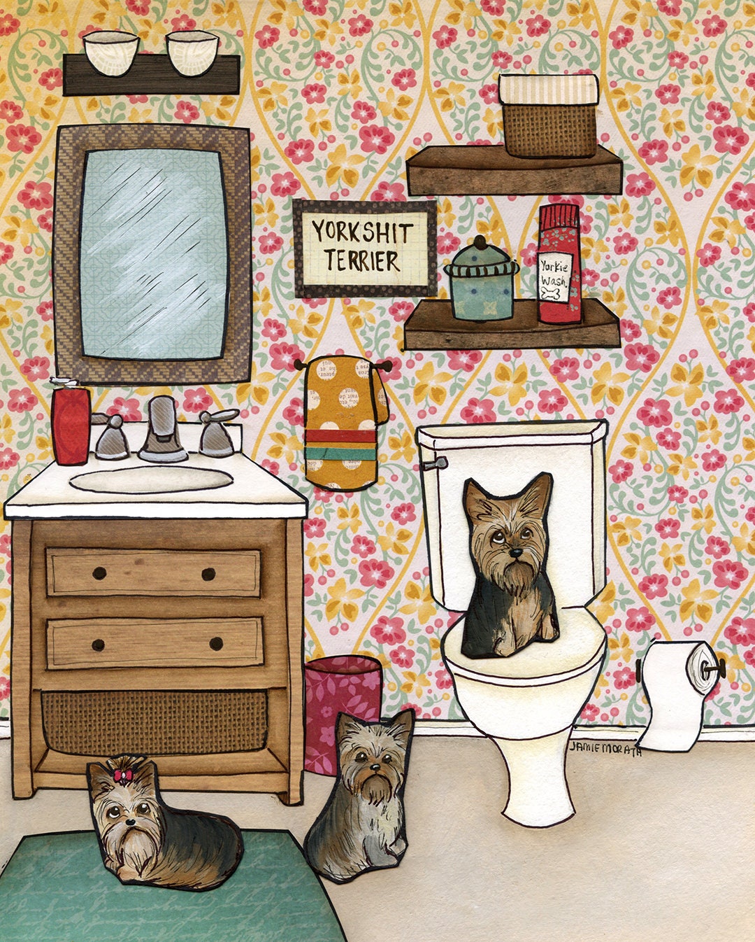 Yorkshit Terrier, art print