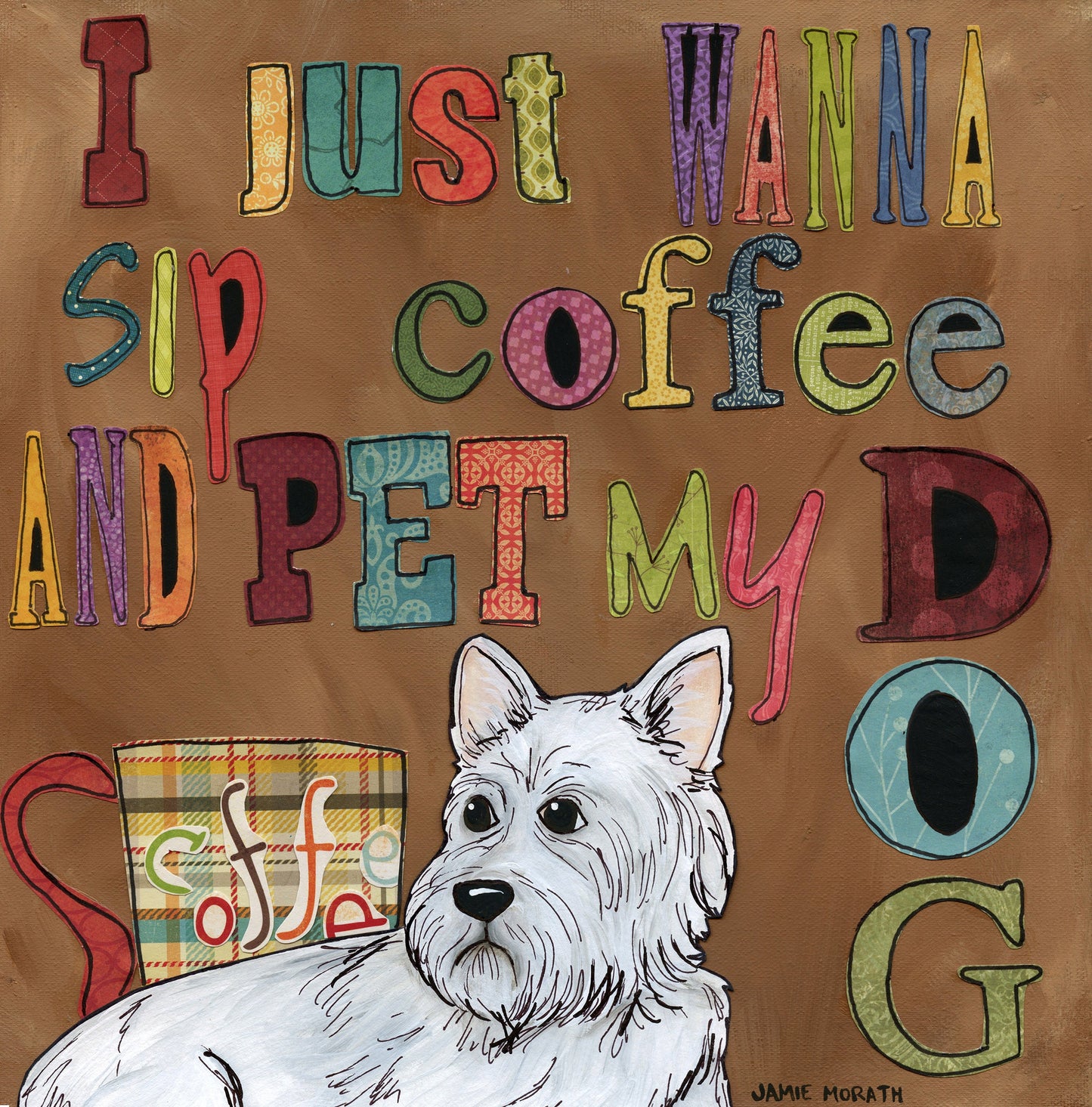 Pet My Dog, dog art print