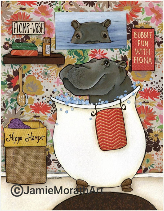 Fiona the Hippo, art print