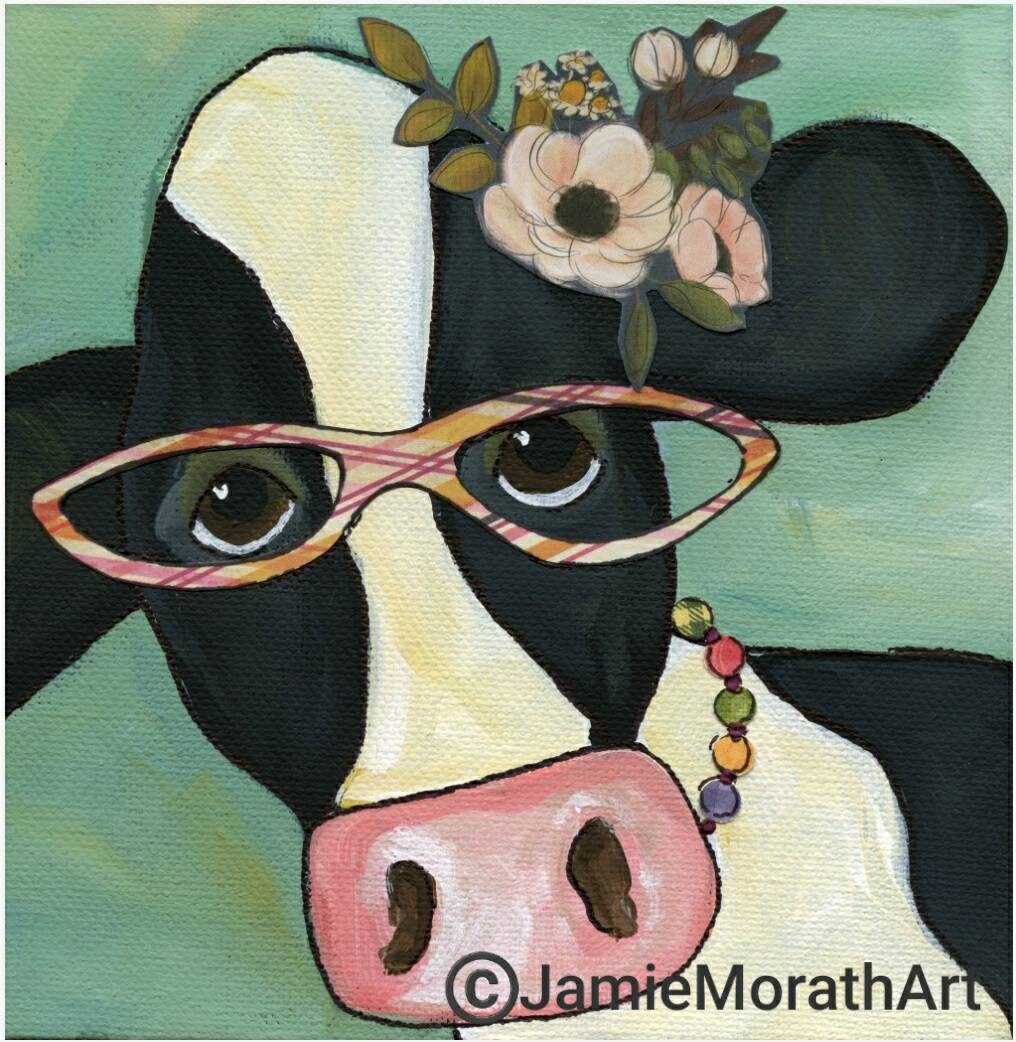 Cow Marlene, art print