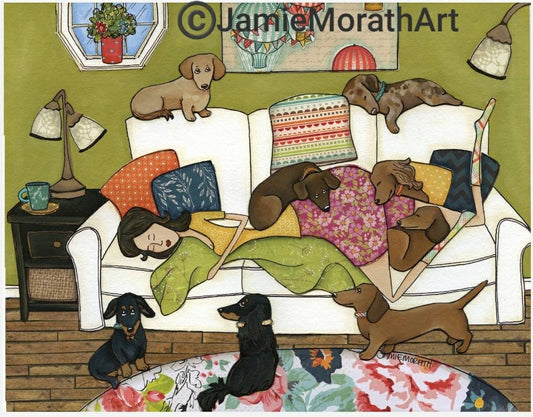 Couch Wieners, art print