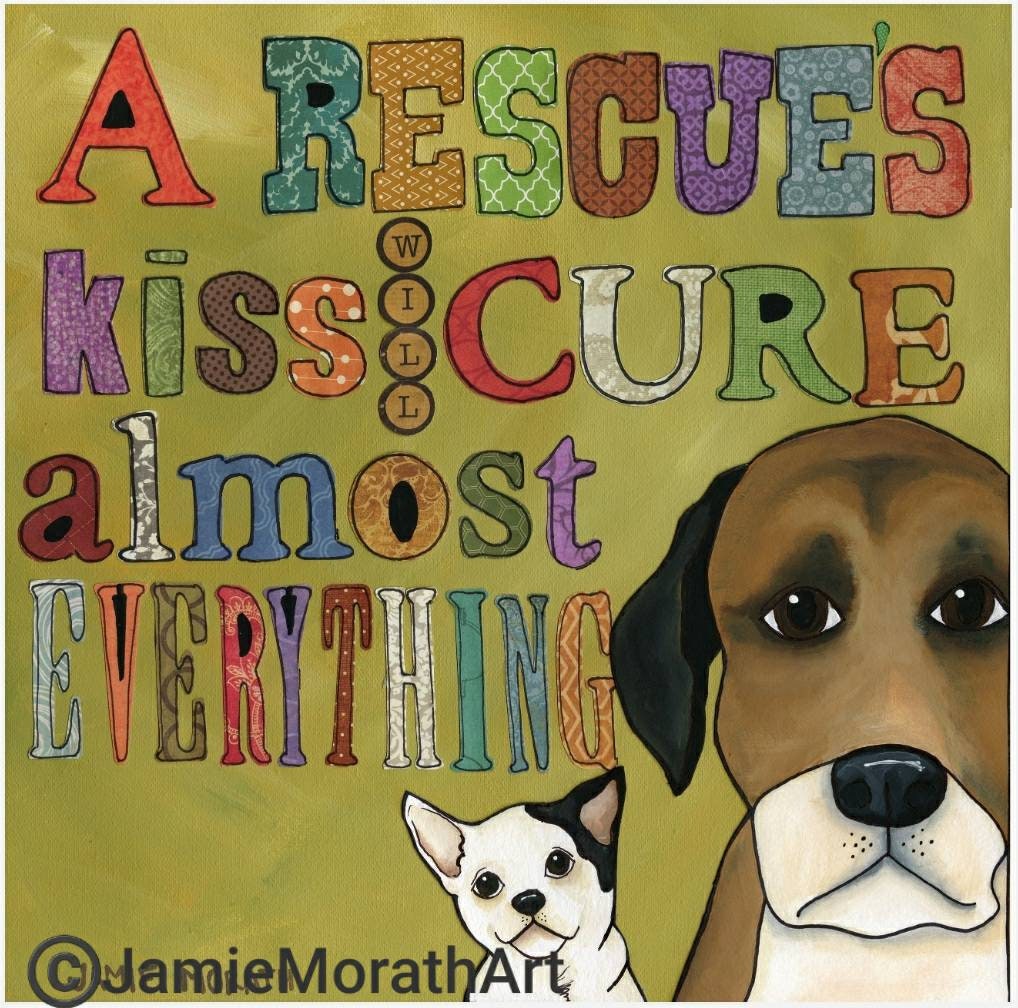 A Rescue's Kiss, art print