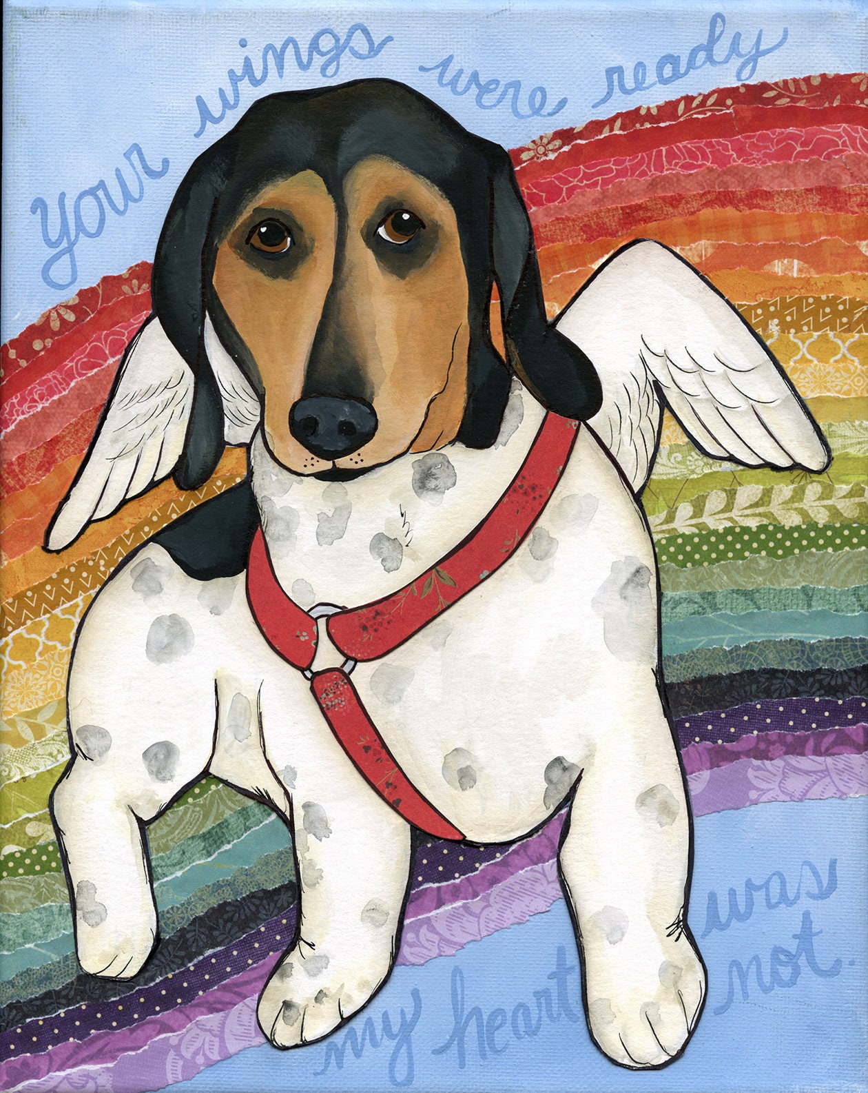 My Heart, dachshund dog art print