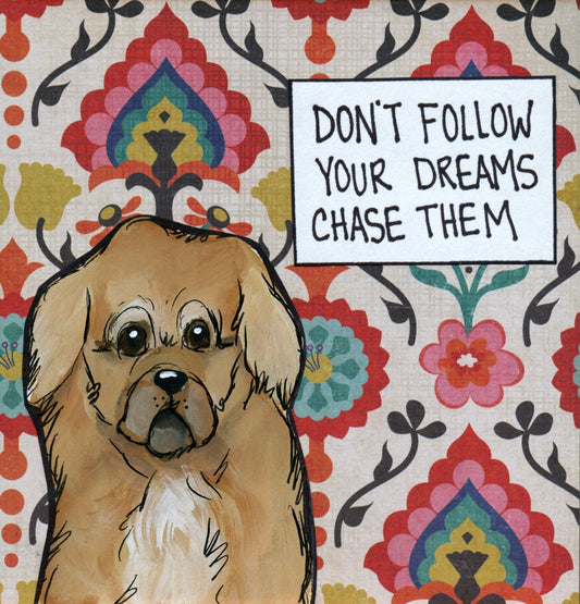 Chase Them, Pekingese dog art print