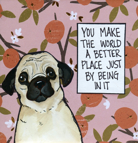 Better Place, pug art print