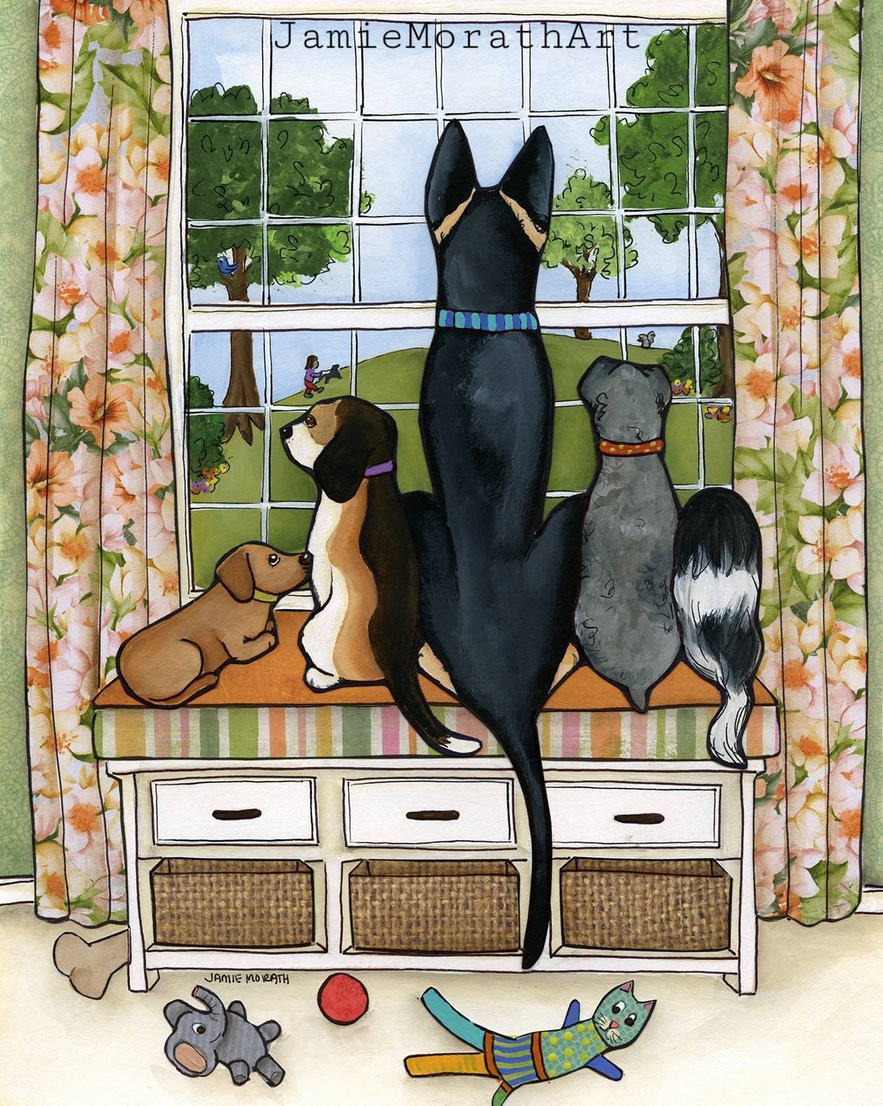 Doggie Watch, wall art print