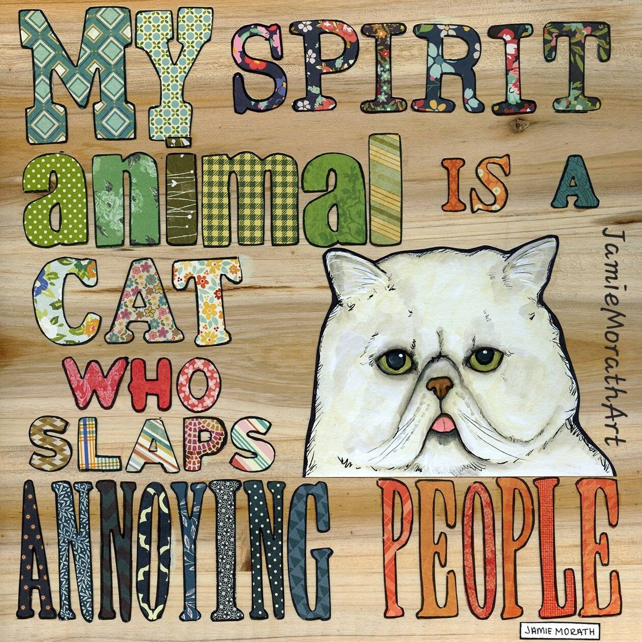 My Spirit Animal, cat art print