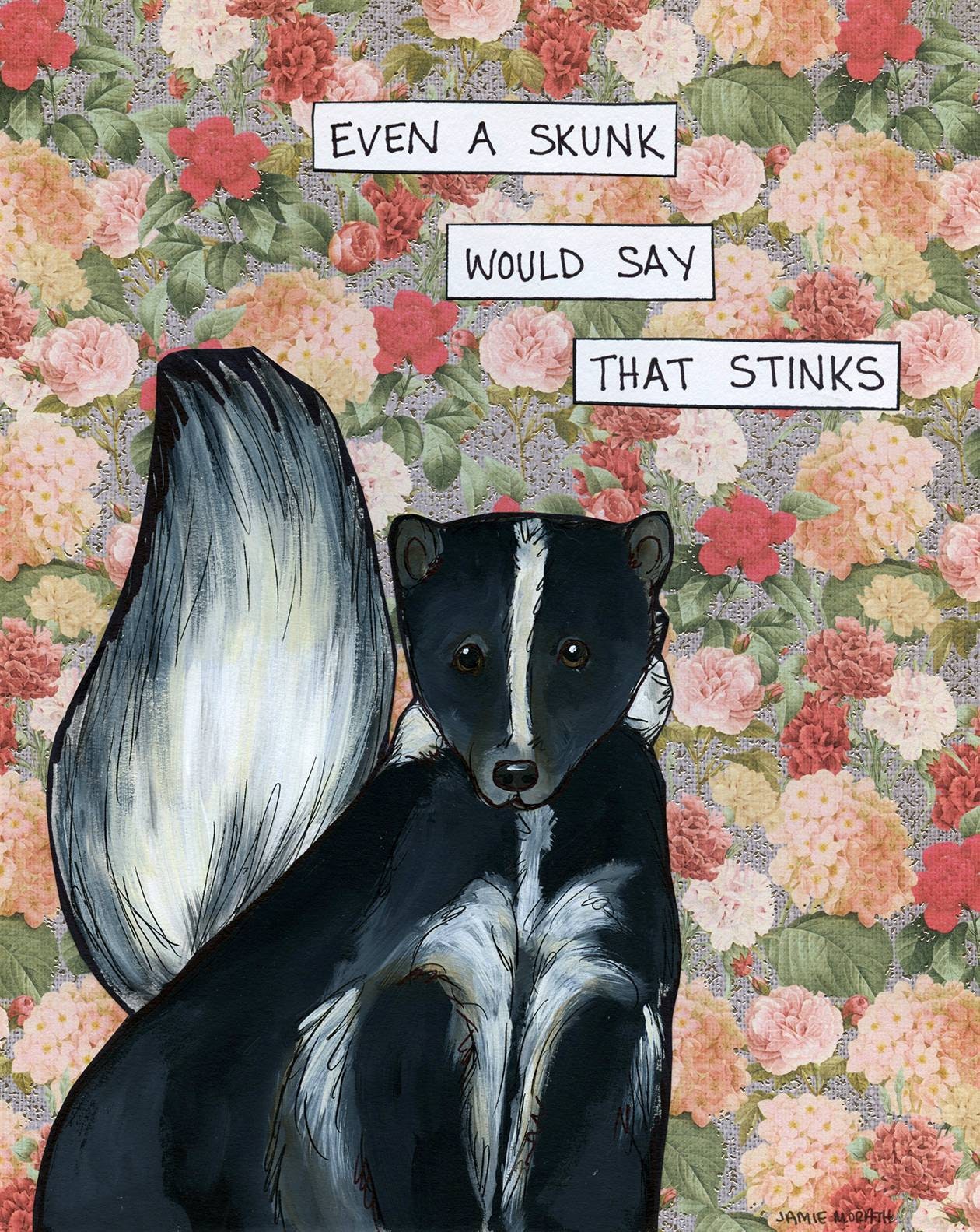 Skunk, wall art print