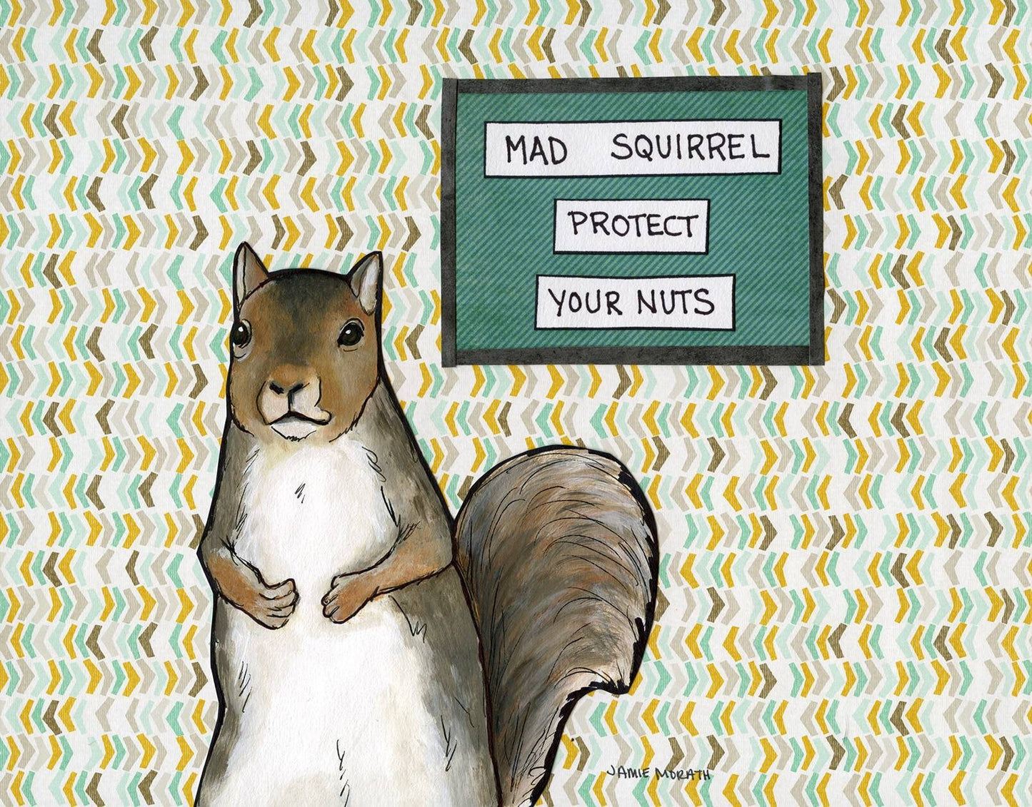 Mad Squirrel, wall art print