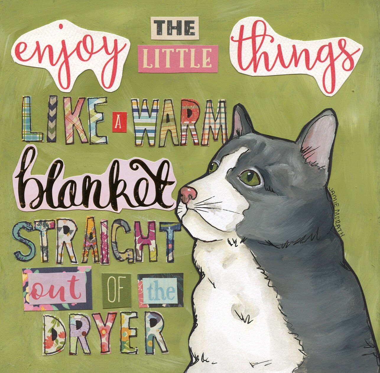 Like a Warm Blanket, cat wall art print