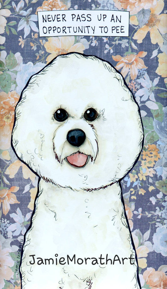 Opportunity, Bichon Frise dog wall art print