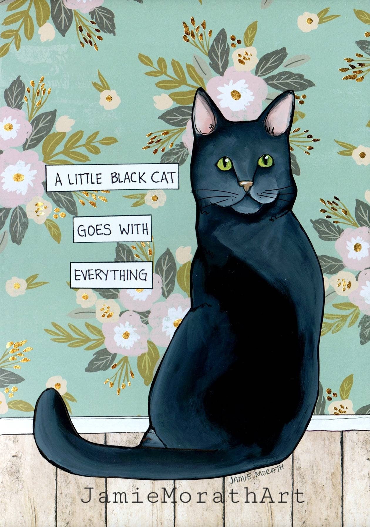 A Little Black Cat, wall art print